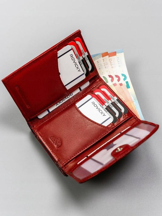Δερμάτινο Γυναικείο Πορτοφόλι με RFID Κόκκινο