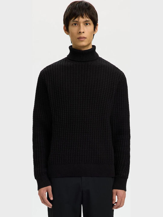Long Sleeve Men's Blouse Black