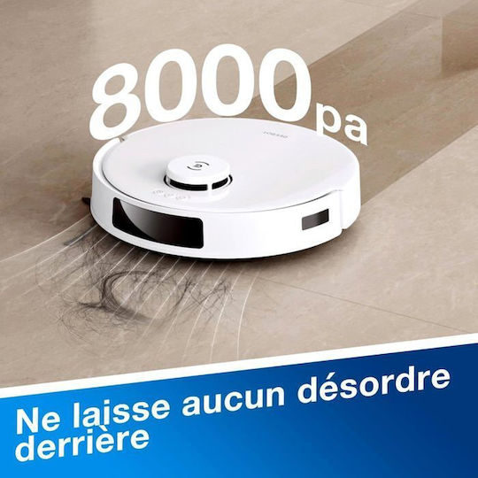 Ecovacs Deebot N20 Plus Robot Vacuum Cleaner with Laser Mapping and 8000Pa Suction Power White