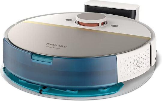 Philips HomeRun 7000 Series Aqua Прахосмукачка Робот с Картографиране Лазер и Всмукателна Мощност 5000Pa Бяла