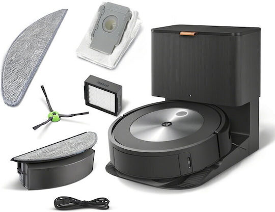 iRobot Roomba Combo J5+ Σκούπα Ρομπότ με Οπτική Χαρτογράφηση Μαύρη