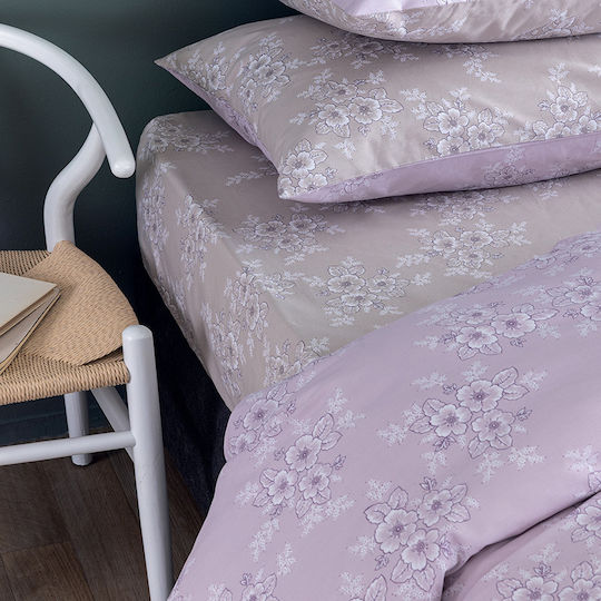 Palamaiki Set Față de Pernă cu plic de acoperire Lila 52x72cm.