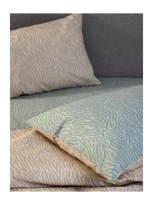 Palamaiki Duvet Cover Set Cotton Single with Pillowcase 170x250 Fashion Life Fl6286 Beige