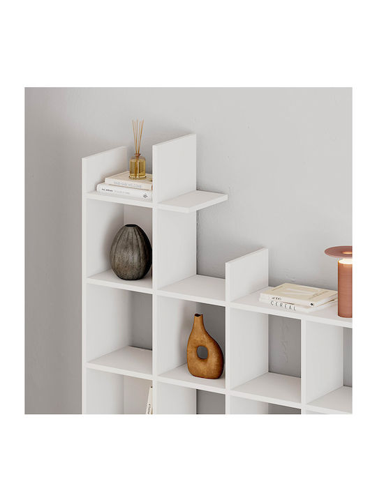 Βιβλιοθήκη Manco Λευκό 122x25.5x188εκ.