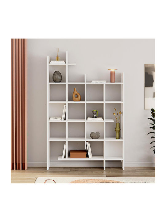 Βιβλιοθήκη Manco Λευκό 122x25.5x188εκ.