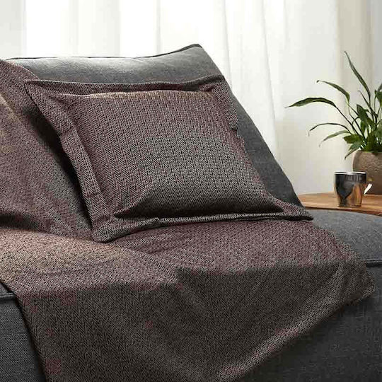 Aigaion Aigaion Decorative Pillow Case Chenille Brown 45x45cm