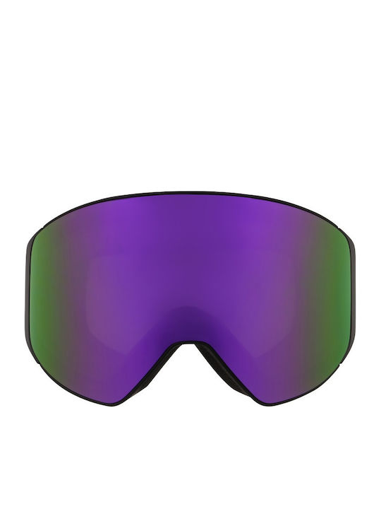 Red Bull Spect Μάσκα Σκι & Snowboard Ενηλίκων Μαύρη με Φακό Καθρέπτη σε Μαύρο Χρώμα