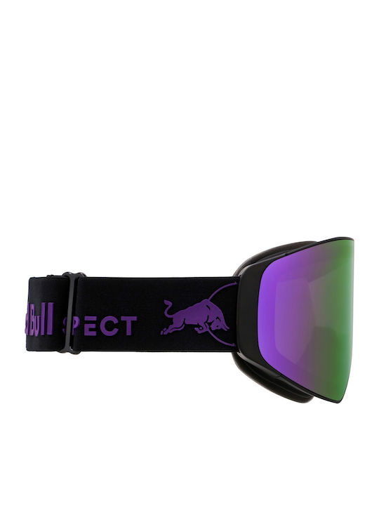 Red Bull Spect Μάσκα Σκι & Snowboard Ενηλίκων Μαύρη με Φακό Καθρέπτη σε Μαύρο Χρώμα