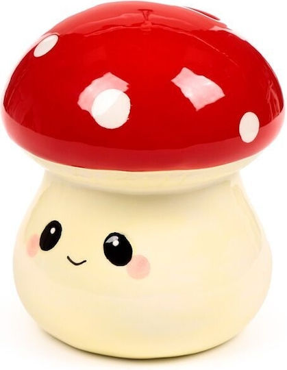 Mb265 Puckator Ceramic Money Box Mushroom Red