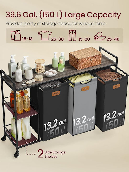 Songmics Καλάθι Απλύτων Υφασμάτινο 150lt Καφέ Songmics Καλάθι Απλύτων Υφασμάτινο 150lt Καφέ