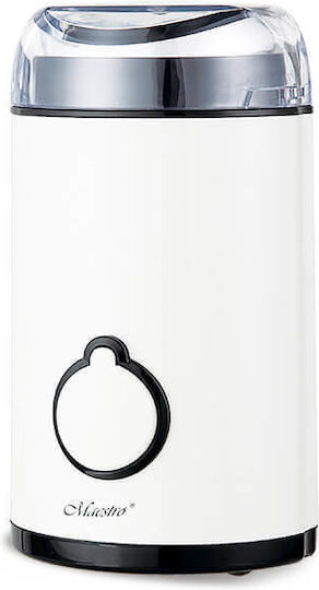 Maestro Ηλεκτρικός Μύλος Καφέ 150W με Χωρητικότητα 50gr Ασημί