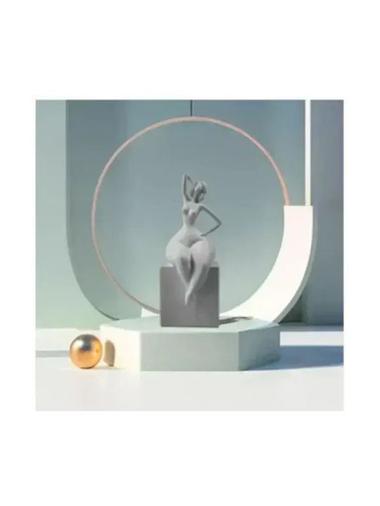Figurină decorativă albă din polirășină 10x9x26cm Forhome 400512 Home