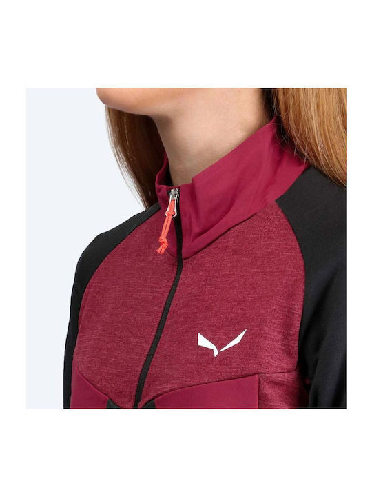 Ortles Women's Fleece Cardigan with Zipper in Red Color