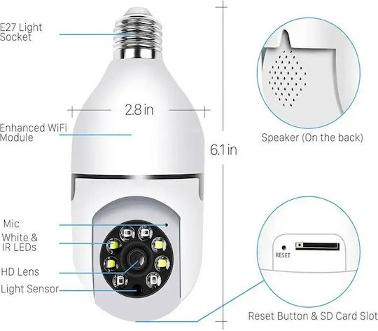 381081 IP Überwachungskamera Wi-Fi Full HD 1080p Wasserdicht mit Lautsprecher