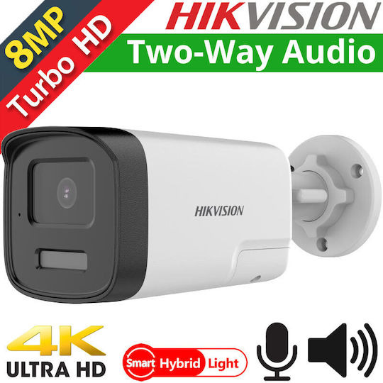 Hikvision CCTV Surveillance Camera 4K Waterproof with Two-Way Communication and Lens 2.8mm