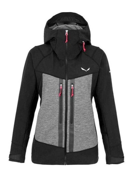 Salewa Comici 28176-0911 Γυναικείο Μπουφάν Soft Shell για Σκι & Snowboard Μαύρο