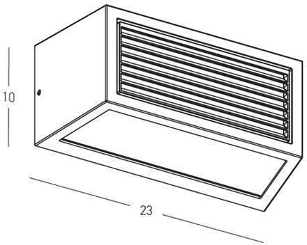 Zambelis Lights Стенни Външни Осветителни Тела E27 IP54 Двоен Лъч 23x9.5см