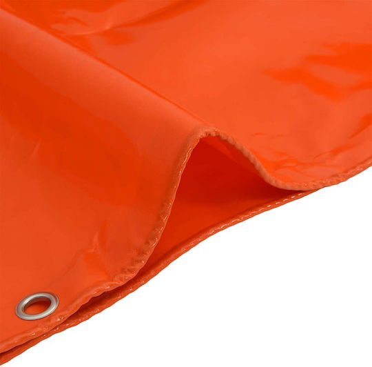 vidaXL Waterproof Tarpaulin 650gr/m² 6x5m. Heavy Duty Orange