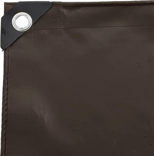 vidaXL Waterproof Tarpaulin 650gr/m² 5x5m. Heavy Duty Brown