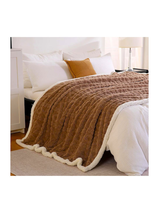 Kotonia Home Husă de pătură cu Umplutură Microfiber Dublu 200x230cm Chocolate
