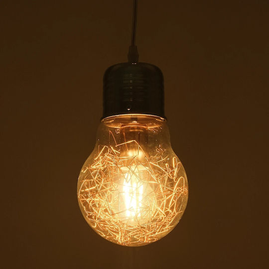 GloboStar Lamp Κρεμαστό Φωτιστικό Διάφανο 15x15x27εκ. GloboStar Lamp Κρεμαστό Φωτιστικό Διάφανο 15x15x27εκ.