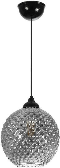 GloboStar Kegel Pendant Light Black with Crystals for Socket E27 20x20x20cm