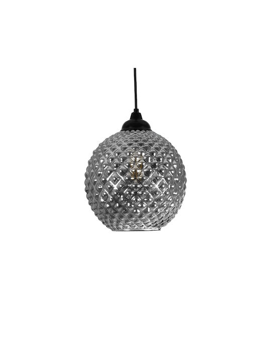 GloboStar Kegel Pendant Light Black with Crystals for Socket E27 20x20x20cm