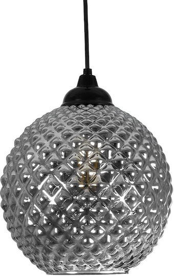 GloboStar Kegel Pendant Light Black with Crystals for Socket E27 20x20x20cm