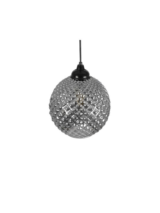 GloboStar Kegel Pendant Light Black with Crystals for Socket E27 20x20x20cm