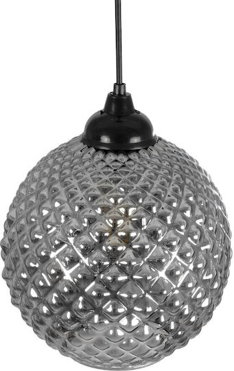 GloboStar Kegel Pendant Light Black with Crystals for Socket E27 20x20x20cm
