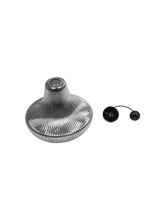 GloboStar Verre Pendant Light Black with Crystals for Socket E27 38x38x34cm