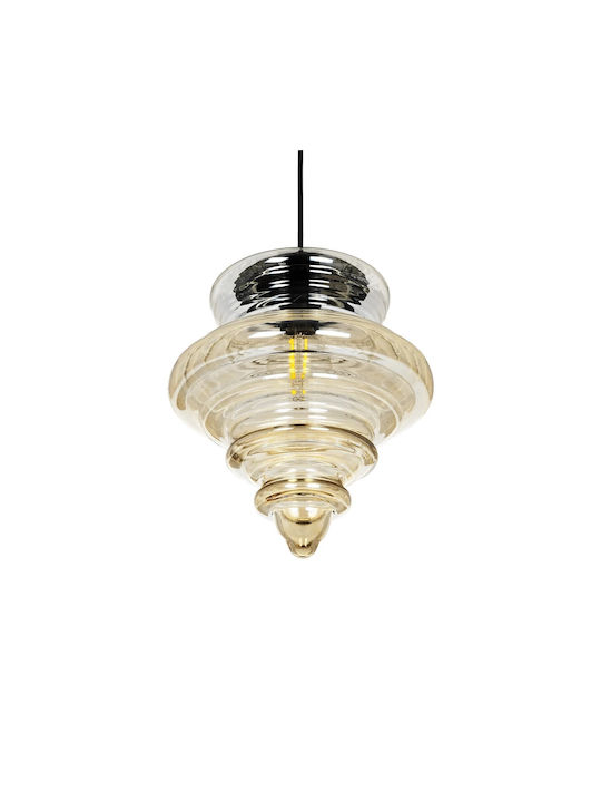 GloboStar Pendant Light Multicolour with Crystals for Socket E27 25x25x30cm