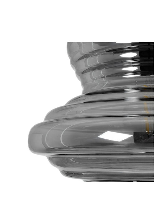 GloboStar Corte Pendant Light Black with Crystals for Socket E27 25x25x30cm