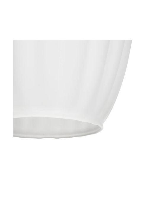 GloboStar Pendant Light White with Crystals for Socket E27 19x19x26cm