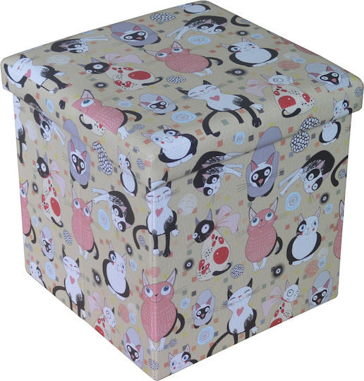 Scaun Camera de zi Cu spațiu de depozitare Multicolor 38x38x37.5buc Scaun Camera de zi Cu spațiu de depozitare Multicolor 38x38x37.5buc