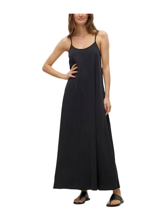 Summer Maxi Dress Black Denim