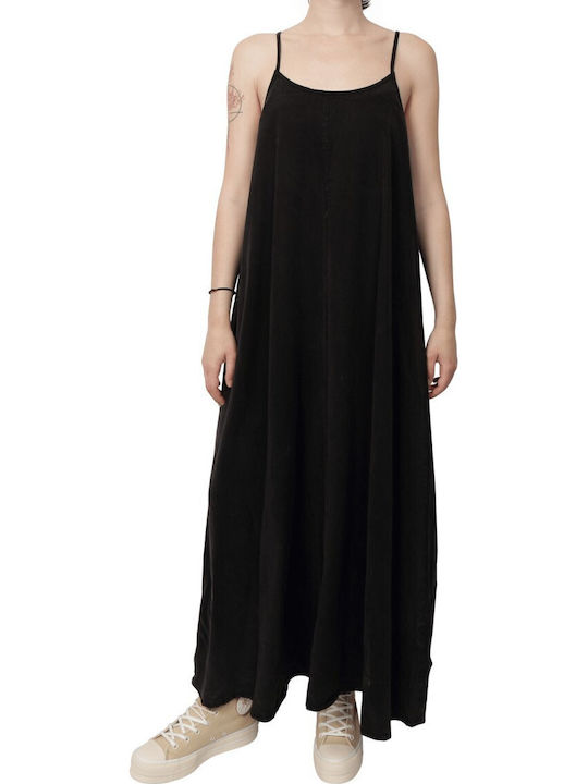 Summer Maxi Dress Black Denim