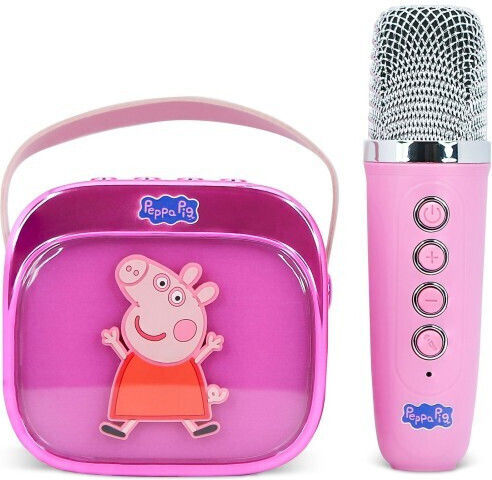 OTL Ηχείο Karaoke με Ασύρματο Μικρόφωνο και Εφέ Φωτισμού Peppa Pig ACC-1214 Ροζ