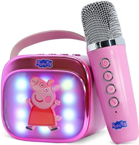 OTL Ηχείο Karaoke με Ασύρματο Μικρόφωνο και Εφέ Φωτισμού Peppa Pig ACC-1214 Ροζ