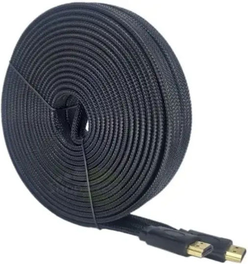 Factory HDMI 2.0 Premium High Speed 4K 60Hz HDR Flat Braided HDMI Cable HDMI Male - HDMI Male 15m Black