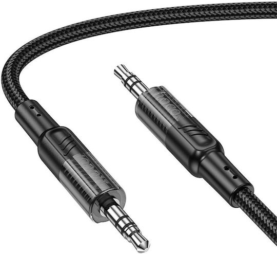 Hoco Cablu Audio Jack 3,5 mm Male - 3,5 mm Male Negru 1m Upa27