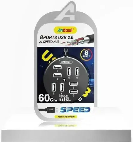Andowl Q-HU800 Hub 8 Θυρών USB 2.0 με σύνδεση USB-A