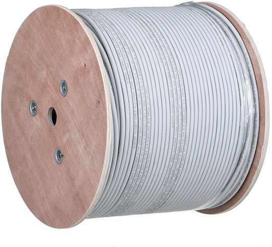 A-LAN U/UTP Cat.6a (Gigabit) Καλώδιο Δικτύου Ethernet χωρίς ακροδέκτες 500m Γκρι