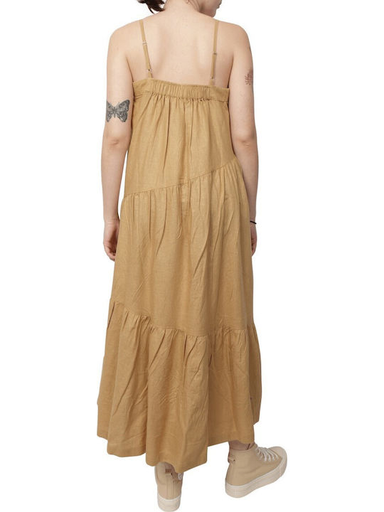 Funky Buddha FBL007-13213 Kleid Ganztägig Beige