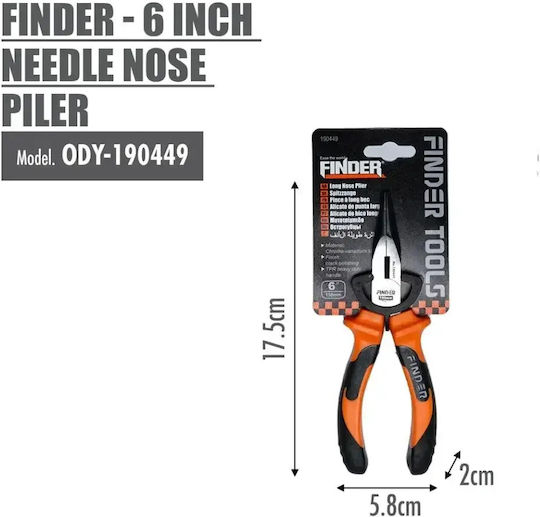 Finder Μυτοτσίμπιδο Ίσιο Μήκους 150mm