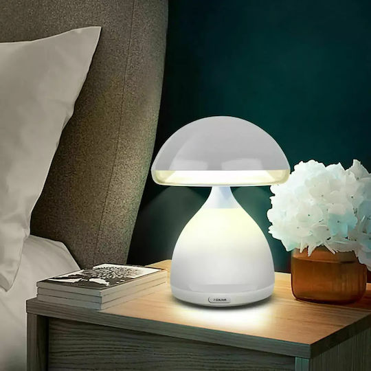 Arrango Dekorative Lampe Pilz Weiß