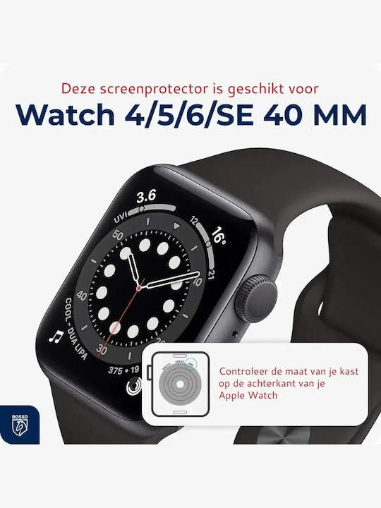 Tempered Glass Apple Watch Se 6 5 4 40mm Rosso Installation Tray Αντιχαρακτικό Γυαλί Προστασίας Οθόνης 2 Τεμάχια Black 8719246474392
