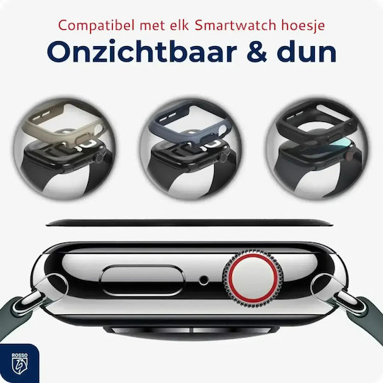 Tempered Glass Apple Watch SE 6 5 4 40mm Red Screen Protector Installation Tray 2 Pieces Black 8719246474392