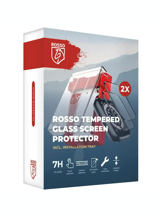 Tempered Glass Apple Watch Se 6 5 4 40mm Rosso Installation Tray Αντιχαρακτικό Γυαλί Προστασίας Οθόνης 2 Τεμάχια Black 8719246474392