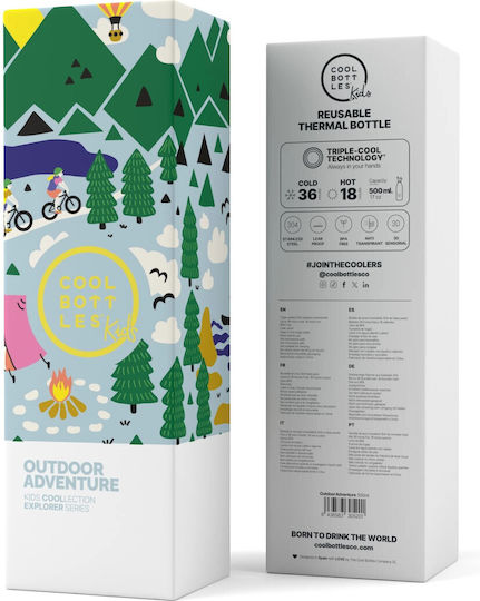 Cool Bottles Ανοξείδωτο Μπουκάλι Θερμός Outdoor Adventure 500ml